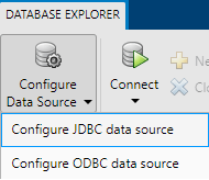 反对figure Data Source selection with the selected Configure JDBC data source