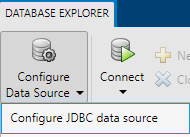 Configure Data Source selection with the selected Configure JDBC data source