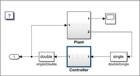 选择模型与控制器子系统