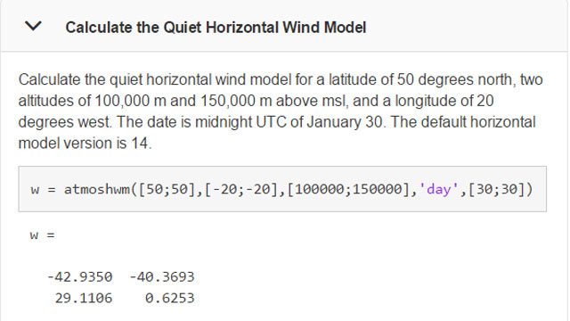 在特定时间和位置计算风模型。