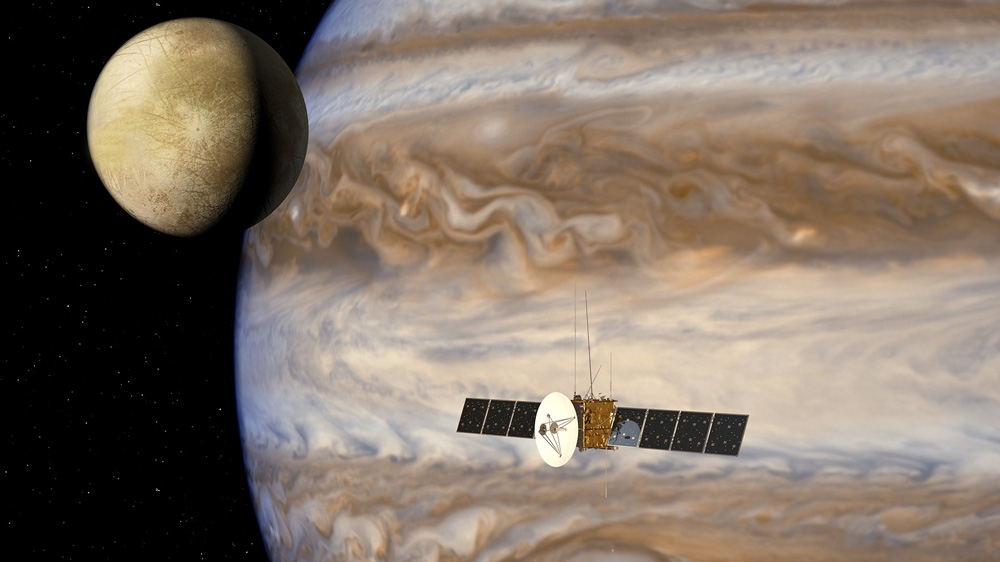 空中客车防御和空间模拟木星冰冷的Moons Explorer任务数据流。