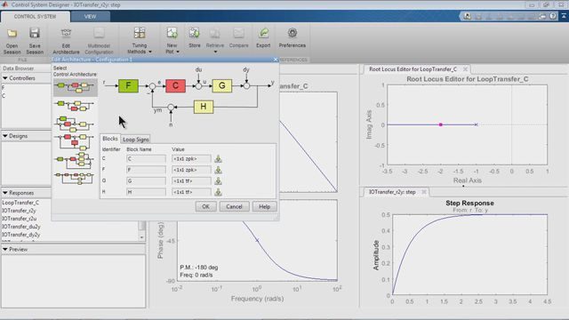 Design control systems with the Control System Designer app.