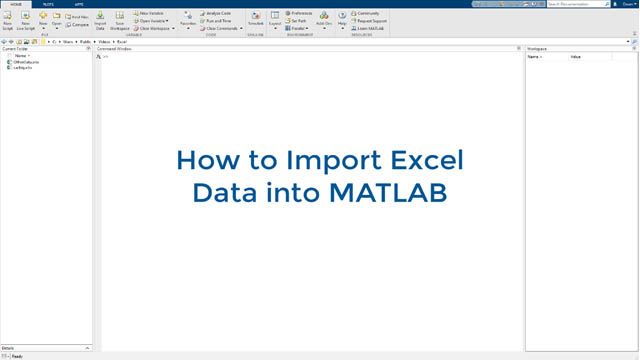 Learn how to import Excel data into MATLAB and create plots from this data.