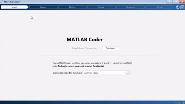 使用MATLAB编码器从MATLAB代码生成C和c++代码。