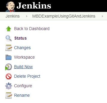 在Jenkins中通过选择build Now触发一个build
