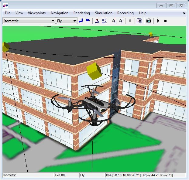 图3. Simulink Quadcopter模型的3D可视金宝app化