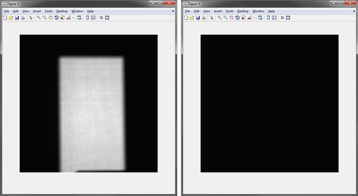 图3:OpenBeamData图像和DarkFieldData图像。