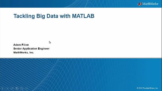 您将学习用于处理MATLAB中大量数据的策略和技术。MATLAB R2016B中的新型大数据功能将被突出显示，包括高阵列。