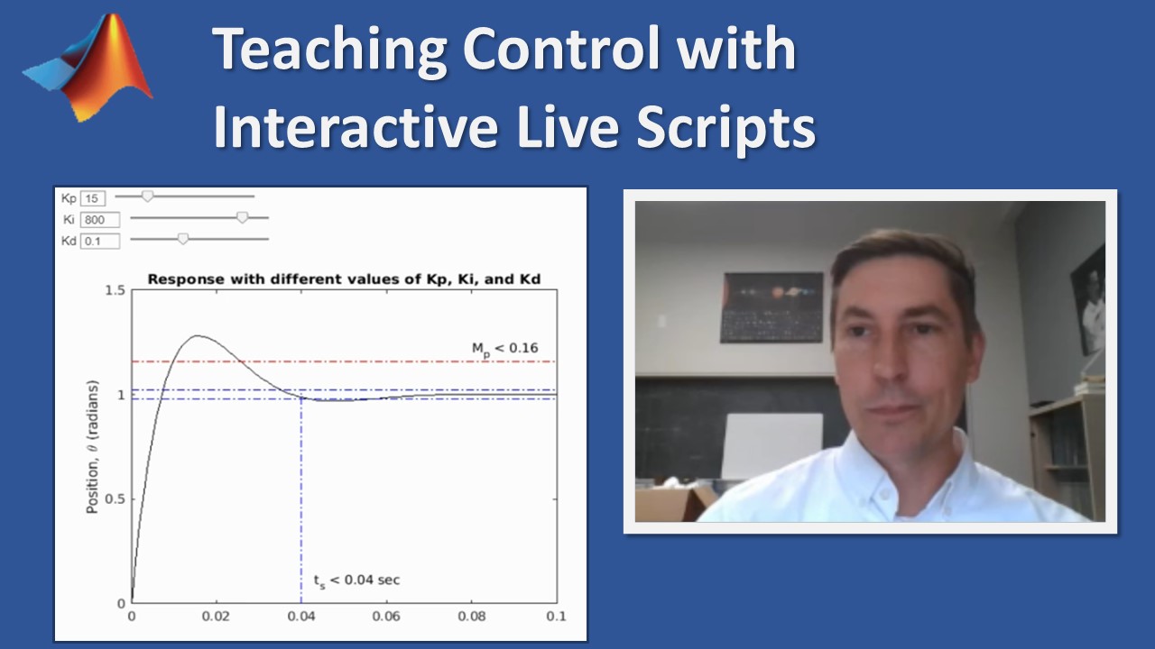 Richard Hill教授展示了如何使用Matlab Live编辑器来帮助您的指示生存并与您的学生进行互动练习和动画。