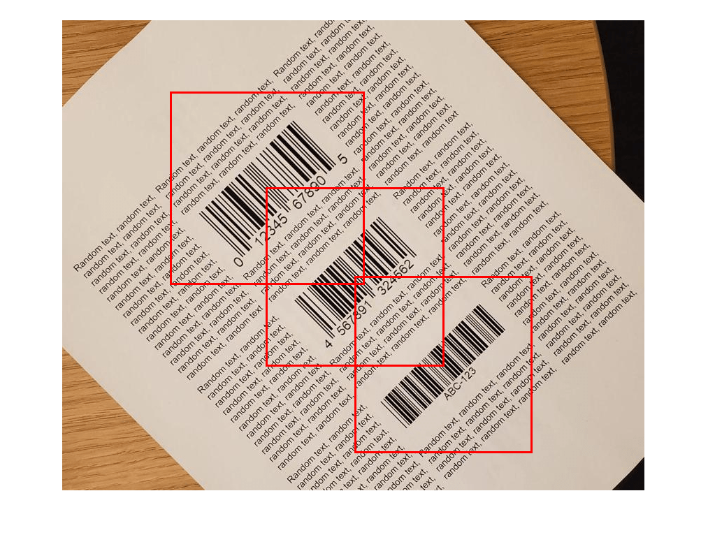 Localize and Read Multiple Barcodes in Image