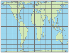 世界地图使用Balthasart投影