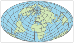 世界地图使用Briesemeister投影
