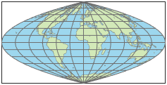 世界地图使用卡斯特抛物线投影