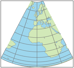 世界地图使用等积Albers圆锥投影