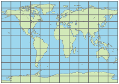 世界地图使用Gall isographic投影