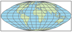 世界地图使用古德等积投影