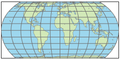 世界地图使用波多野不对称等积投影