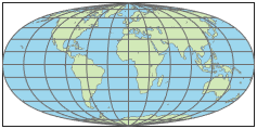 世界地图使用Kavraisky 5投影