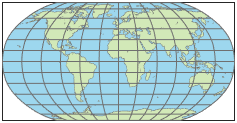 世界地图使用罗宾逊投影