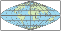 使用正弦投影世界地图