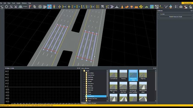 Erfahren Sie, wie Sie in RoadRunner mit dem Tool Custom Junction benutzerdefinerte Kreuzungen erstellen können。