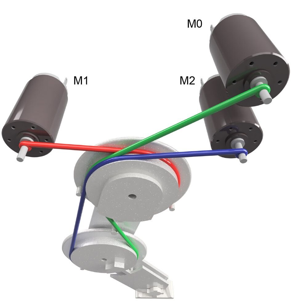 Figure 2. Robotic limb and DC motors.