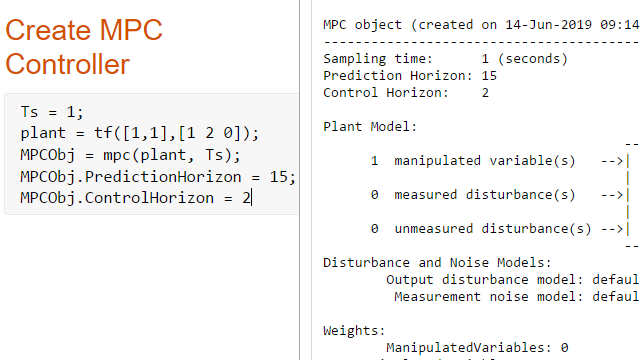 API de línea de comandos para crear controladores MPC。
