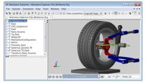 Import a CAD assembly to SimMechanics using SimMechanics Link. Add tire model and steering system, and automate toe and camber tests using MATLAB .