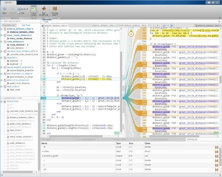 RealportdeTraçabilitéInterActifAvec Matlab Coder Et Embedded编码器。