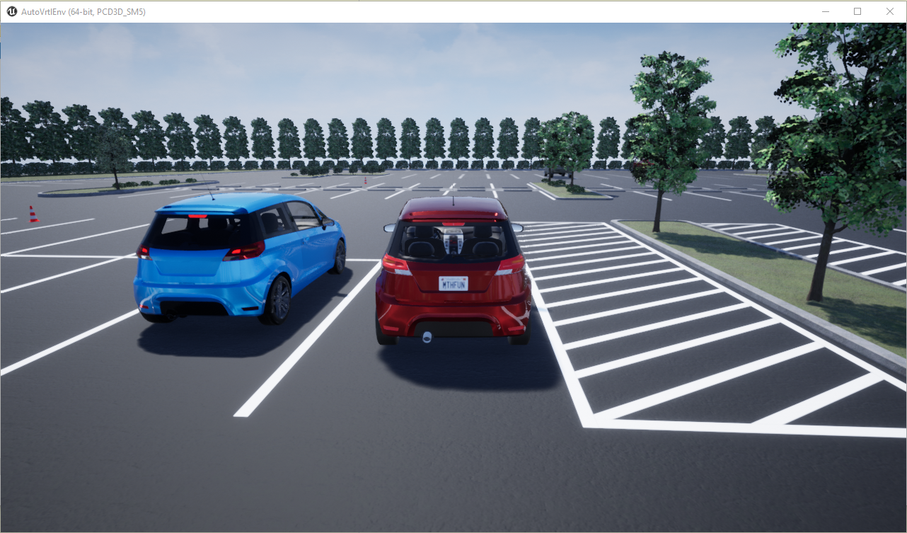 可视化自动泊车代客使用三维模拟