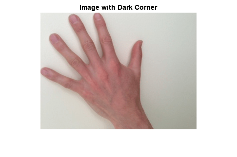 图中包含一个轴对象。带有Dark Corner Image标题的axes对象包含一个Image类型的对象。