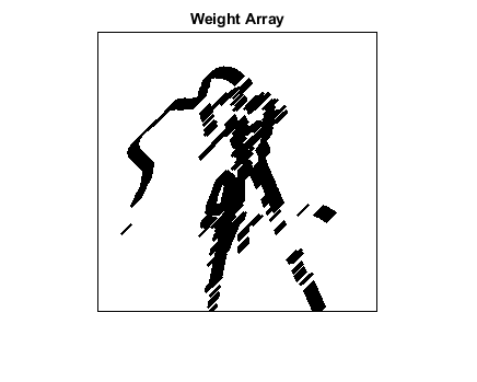 图中包含一个轴对象。标题为Weight Array的axes对象包含一个类型为image的对象。