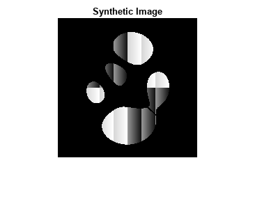 图中包含一个轴对象。标题为Synthetic Image的axis对象包含一个类型为Image的对象。