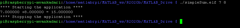 从Matlab Online中的Raspberry PI命令行发送到MATLAB函数的输入