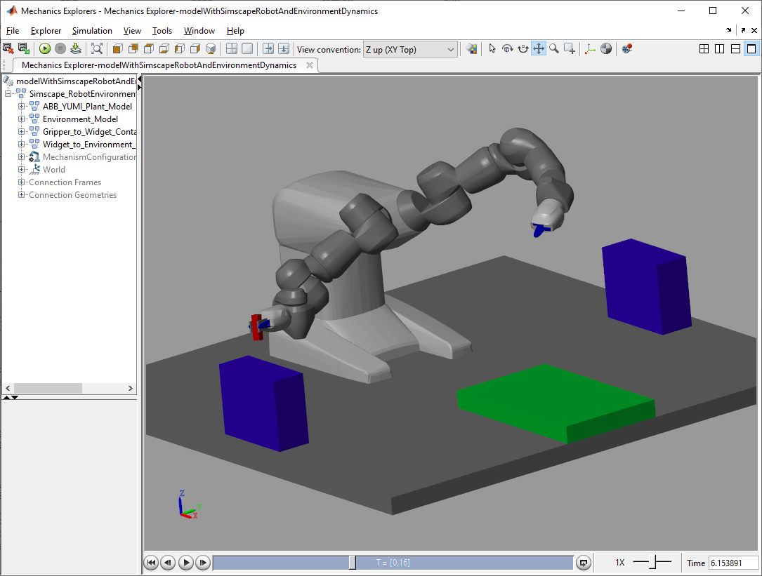 模型和控制机械手臂随着机器人和的Simscape