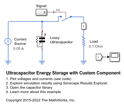 UltraCapacitor能量存储与自定义组件