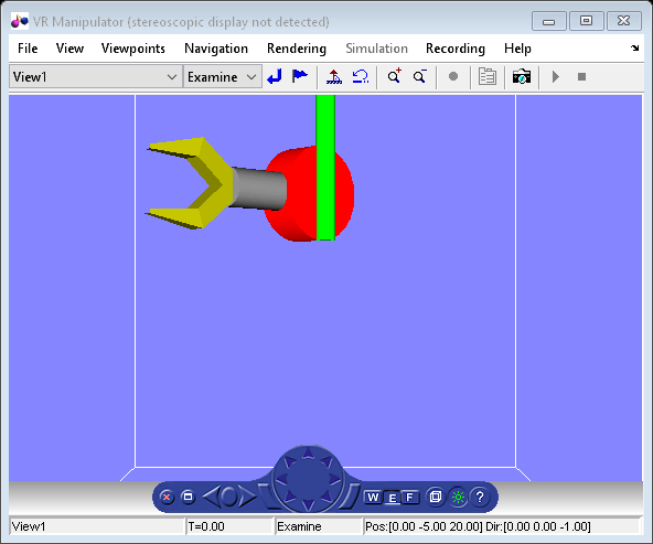 在主动立体视觉模式下使用MATLAB®GUI的机械手