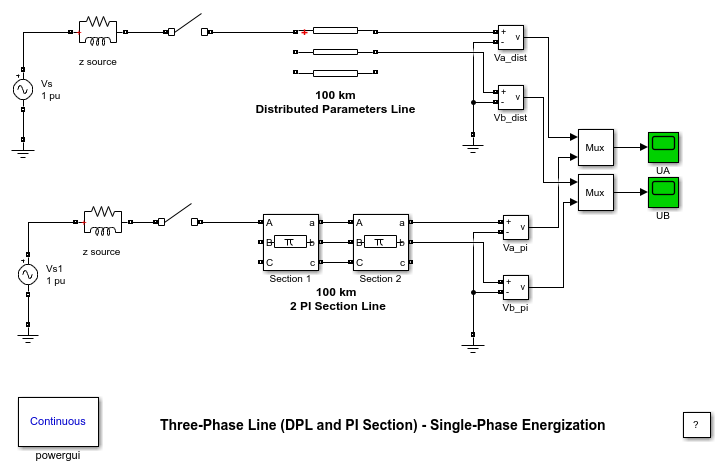 三相线(DPL和PI段)-单相通电