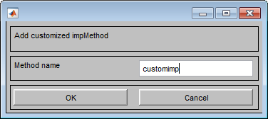 自定义含义方法被指定为customimp函数