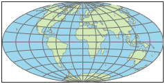 世界地图使用艾托夫投影