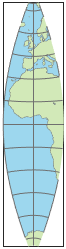 世界地图使用标准卡西尼投影