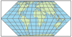 世界地图使用Eckert 2投影