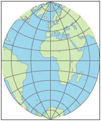 世界地图使用多圆锥投影