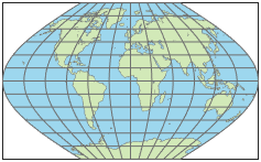 世界地图使用Winkel 1投影