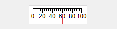 线性量规的范围从0到100和一个值设置为60