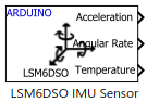 块图标的LSM6DSO IMU传感器