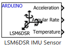块图标的LSM6DSR IMU传感器