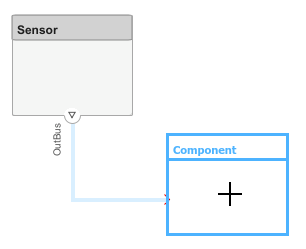 尝试建立新连接，建议的组件显示为浅蓝色，单击该组件即可接受。