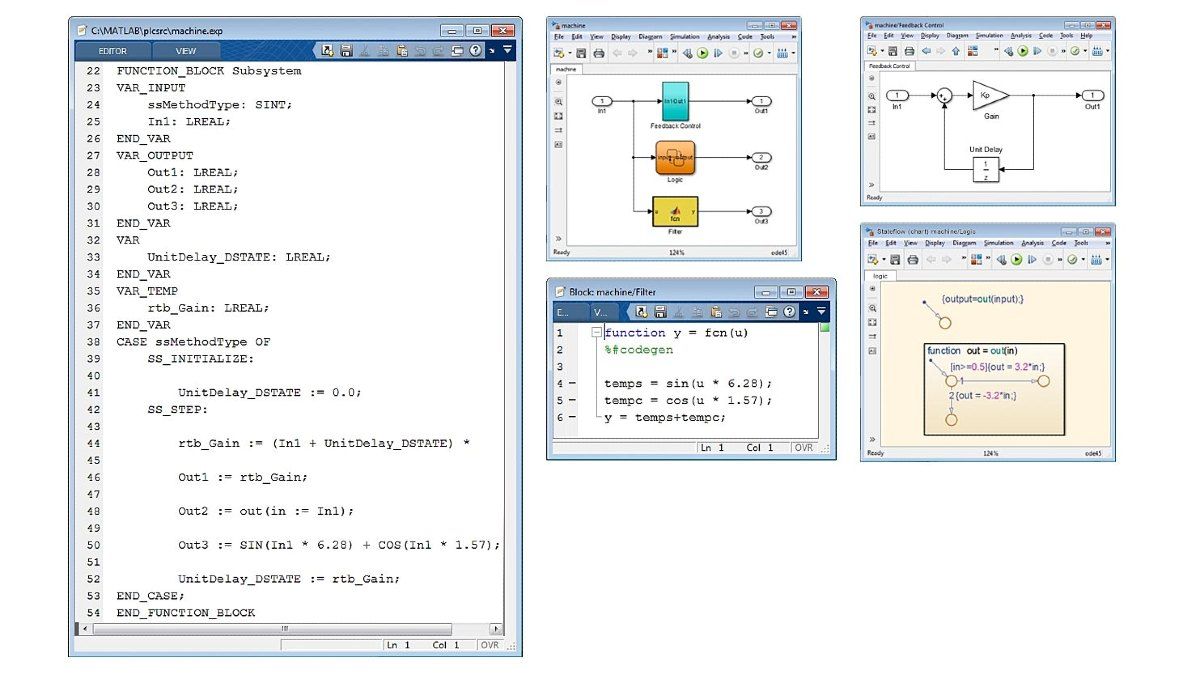 优化的结构化文本的例子。金宝appSimulink PLC Coder为Simulink、statflow和MATLAB函数生成优化的、集成良好的代码。