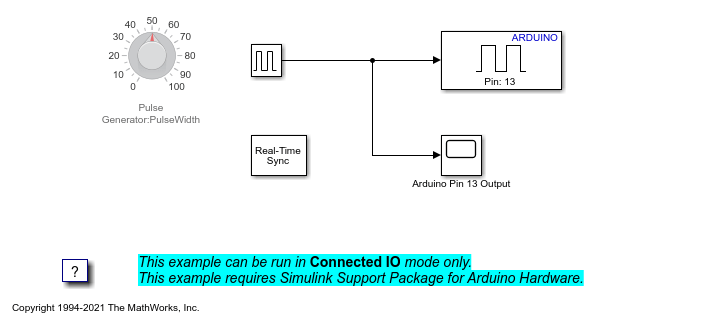 使用Arduino连接的I/O板同步模型